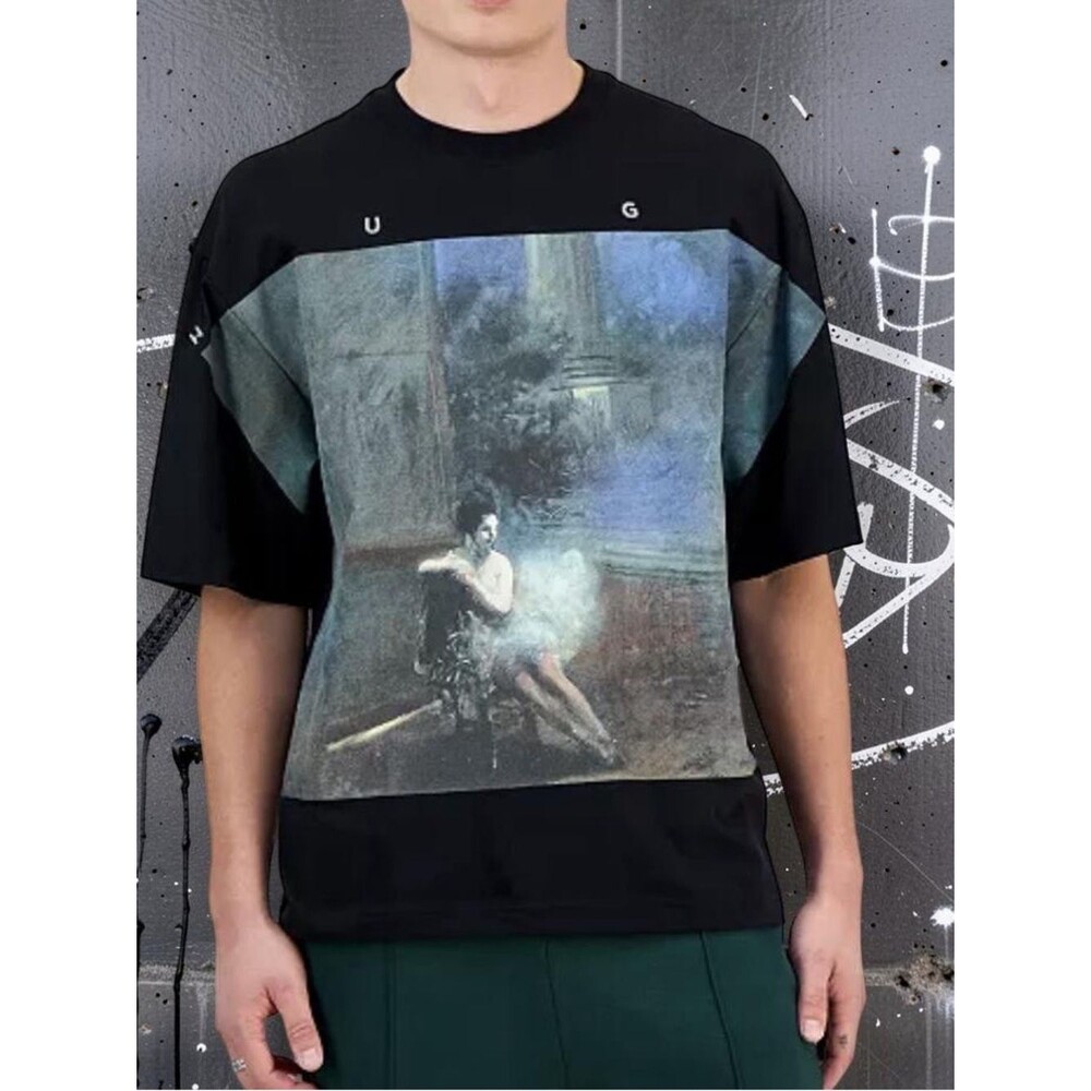 Hugo Boss Oversized Graphic T Shirt Mens XL Embroidered Streetwear BNWT